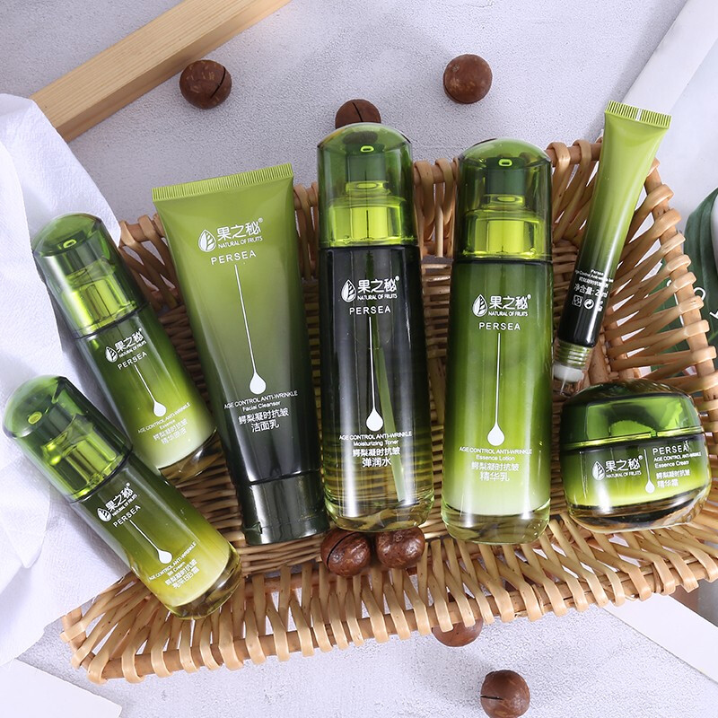 果之秘草本坚果植物鳄梨护肤品套装补水保湿化妆品套装敏感肌可用水乳护肤品全套坚果控油紧致学生网红 7件套:水+乳液+面奶+霜+精华+BB+眼霜